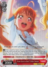 "From Zero to One!" Chika Takami (Parallel Foil) - Love Live! Sunshine!! Extra Booster - Weiss Schwarz card
