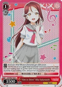 "Aim to Shine" Riko Sakurauch (Parallel Foil) - Love Live! Sunshine!! Extra Booster - Weiss Schwarz card