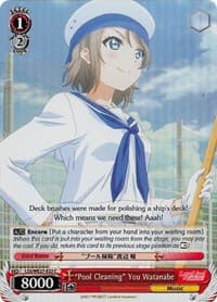 "Pool Cleaning" You Watanabe (Parallel Foil) - Love Live! Sunshine!! Extra Booster - Weiss Schwarz card