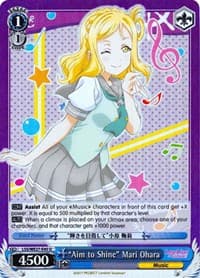 "Aim to Shine" Mari Ohara (Parallel Foil) - Love Live! Sunshine!! Extra Booster - Weiss Schwarz card