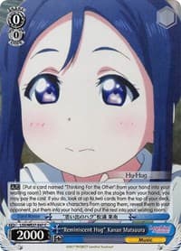 "Reminiscent Hug" Kanan Matsuura (Parallel Foil) - Love Live! Sunshine!! Extra Booster - Weiss Schwarz card