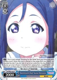 "Reminiscent Hug" Kanan Matsuura - Love Live! Sunshine!! Extra Booster - Weiss Schwarz card