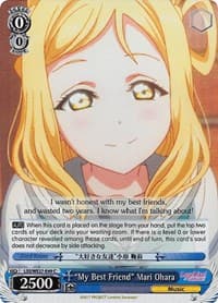 "My Best Friend" Mari Ohara (Parallel Foil) - Love Live! Sunshine!! Extra Booster - Weiss Schwarz card