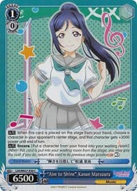 "Aim to Shine" Kanan Matsuura (Parallel Foil) - Love Live! Sunshine!! Extra Booster - Weiss Schwarz card