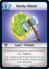 Sticky Shield - The Desolation of Blarg - Munchkin CCG card