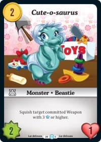 Cute-o-saurus - The Desolation of Blarg - Munchkin CCG card