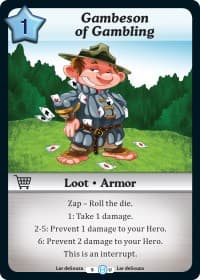 Gambeson of Gambling - The Desolation of Blarg - Munchkin CCG card