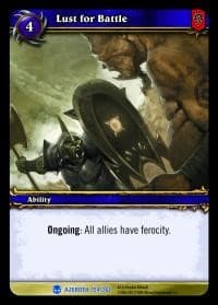 Lust for Battle - Heroes of Azeroth - WoW card