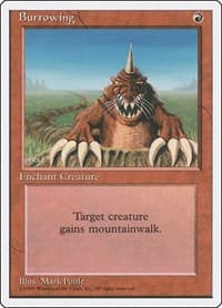 Burrowing - Fourth Edition - Magic: The Gathering card
