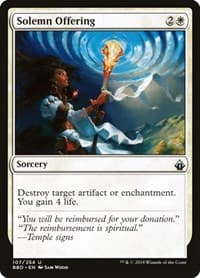 Solemn Offering - Battlebond - Magic: The Gathering card