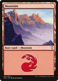 Mountain (304) - Commander Anthology Volume II - Magic: The Gathering card
