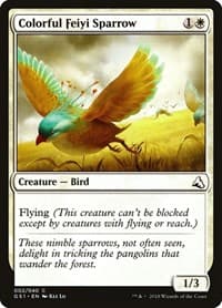 Colorful Feiyi Sparrow - Global Series Jiang Yanggu & Mu Yanling - Magic: The Gathering card