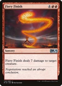 Fiery Finish - Core Set 2019 - Magic: The Gathering card