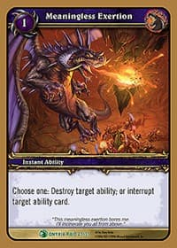 Meaningless Exertion - Onyxia's Lair - WoW card