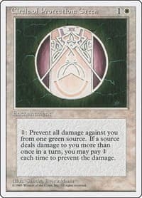 Circle of Protection: Green - Fourth Edition - Magic: The Gathering card