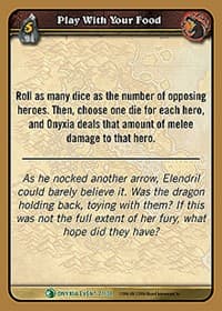 Play With Your Food - Onyxia's Lair - WoW card