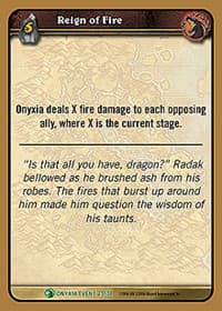 Reign of Fire - Onyxia's Lair - WoW card