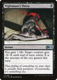 Nightmare's Thirst - Core Set 2019 - Magic: The Gathering card