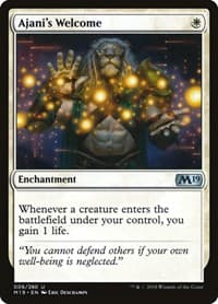 Ajani's Welcome - Core Set 2019 - Magic: The Gathering card