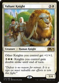 Valiant Knight - Core Set 2019 - Magic: The Gathering card