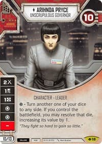Arihnda Pryce - Unscrupulous Governor - Way of the Force - Star Wars: Destiny card