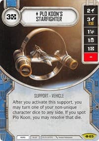 Plo Koon's Starfighter (Card Only) - Way of the Force - Star Wars: Destiny card