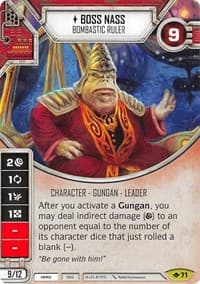 Boss Nass - Bombastic Ruler (Card Only) - Way of the Force - Star Wars: Destiny card