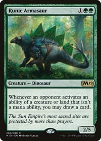 Runic Armasaur - Core Set 2019 - Magic: The Gathering card