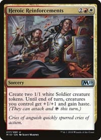 Heroic Reinforcements - Core Set 2019 - Magic: The Gathering card