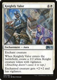 Knightly Valor - Core Set 2019 - Magic: The Gathering card