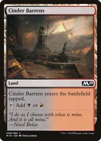 Cinder Barrens - Core Set 2019 - Magic: The Gathering card