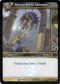 Onyxia Blood Talisman - Onyxia's Lair Treasure - WoW card