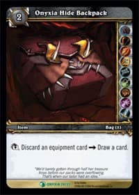 Onyxia Hide Backpack - Onyxia's Lair Treasure - WoW card