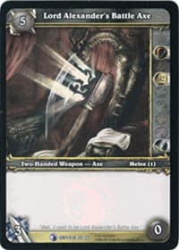 Lord Alexander's Battle Axe - Onyxia's Lair Treasure - WoW card