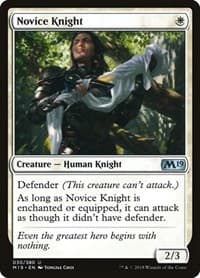 Novice Knight - Core Set 2019 - Magic: The Gathering card