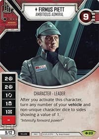 Firmus Piett - Ambitious Admiral - Way of the Force - Star Wars: Destiny card