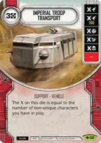 Imperial Troop Transport (Card Only) - Way of the Force - Star Wars: Destiny card