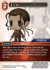 Kiros - Opus VI - Final Fantasy TCG card