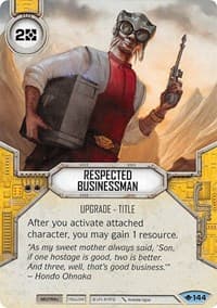 Respected Businessman - Way of the Force - Star Wars: Destiny card