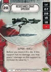 Resistance Crait Speeder - Way of the Force - Star Wars: Destiny card