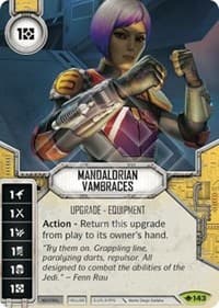 Mandalorian Vambraces (Card Only) - Way of the Force - Star Wars: Destiny card
