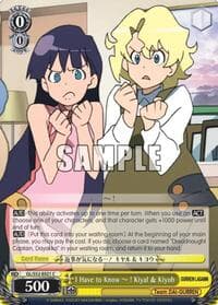 I Have to Know~! Kiyal & Kiyoh - Gurren Lagann - Weiss Schwarz card