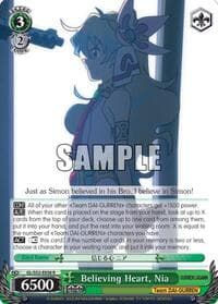 Believing Heart, Nia - Gurren Lagann - Weiss Schwarz card