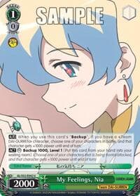 My Feelings, Nia - Gurren Lagann - Weiss Schwarz card