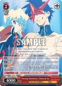 Piercing Sentiments, Simon & Nia - Gurren Lagann - Weiss Schwarz card