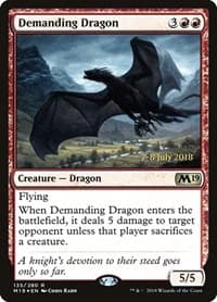 Demanding Dragon - Prerelease Cards - Magic: The Gathering card