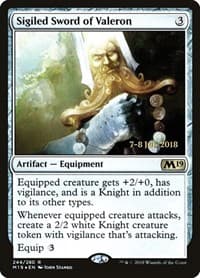 Sigiled Sword of Valeron - Prerelease Cards - Magic: The Gathering card