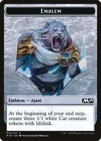 Emblem - Ajani, Adversary of Tyrants - Core Set 2019 - Magic: The Gathering card
