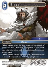 Minwu - Opus VI - Final Fantasy TCG card