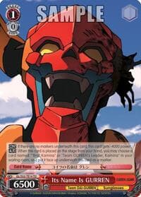 Its Name Is GURREN - Gurren Lagann - Weiss Schwarz card